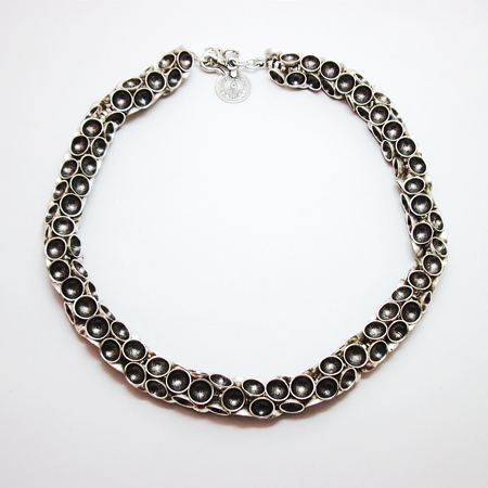 Zinc Collar with Cups Necklace - Click Image to Close